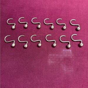 Silver Shower Curtain Hooks